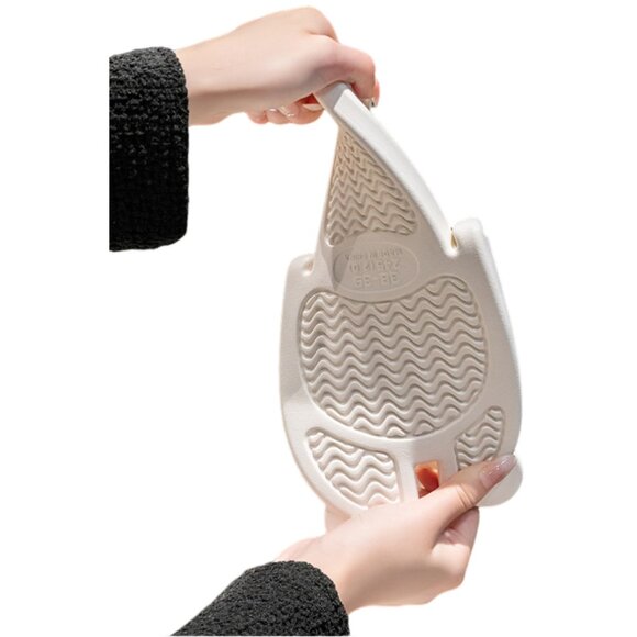 Couple'sPortable Cute Bear Flip Flops, Quick Dry Shower ~Travel Essentials~WHITE - Picture 6 of 6